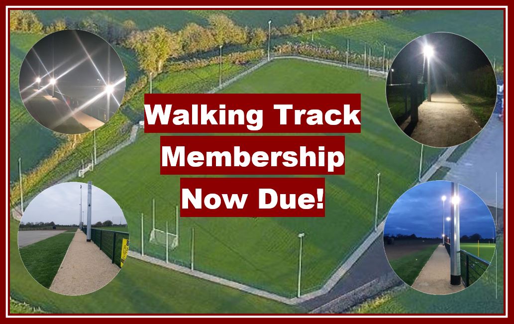 Walking Track Membership Now Due