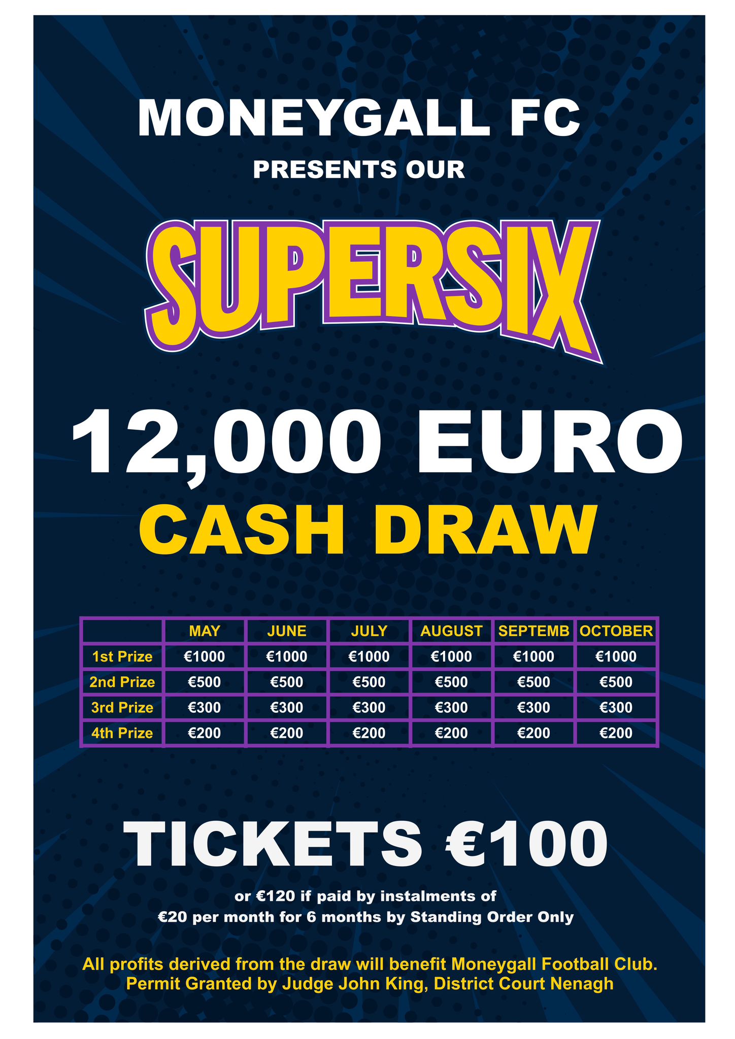 Moneygall 12k Super Six Draw!!